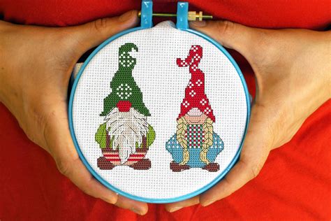 Gnome Cross Stitch Gnome Pattern Christmas Gnomes Fairy | Etsy