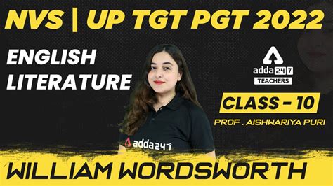 NVS UP TGT PGT 2022 TGT PGT English Classes William Wordsworth 10