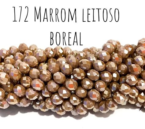 Contas De Amor Fio De Cristal Marrom Leitoso Boreal 172