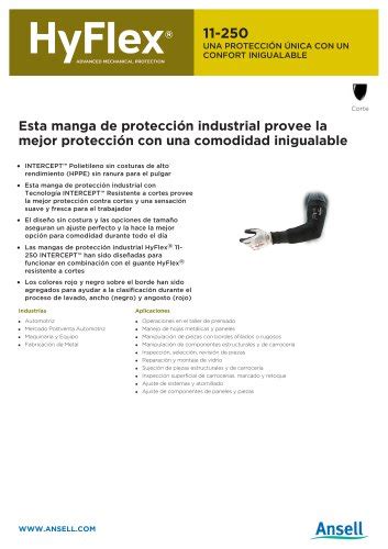 HyFlex 11 819 ESD Ansell Catálogo PDF Documentación técnica