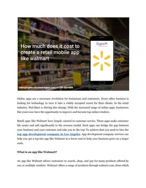 PPT How Much Does It Cost To Create A Retail Mobile App Like Walmart