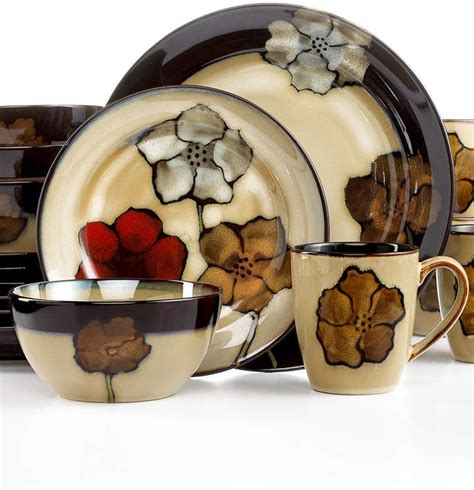 Great Sale Pricepfaltzgraff Painted Poppies 16 Pc Set Service For