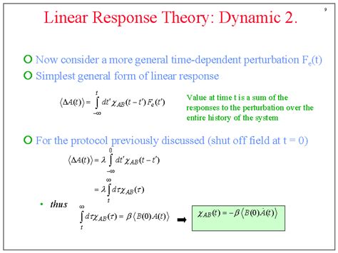 Linear Response Theory Dynamic 2