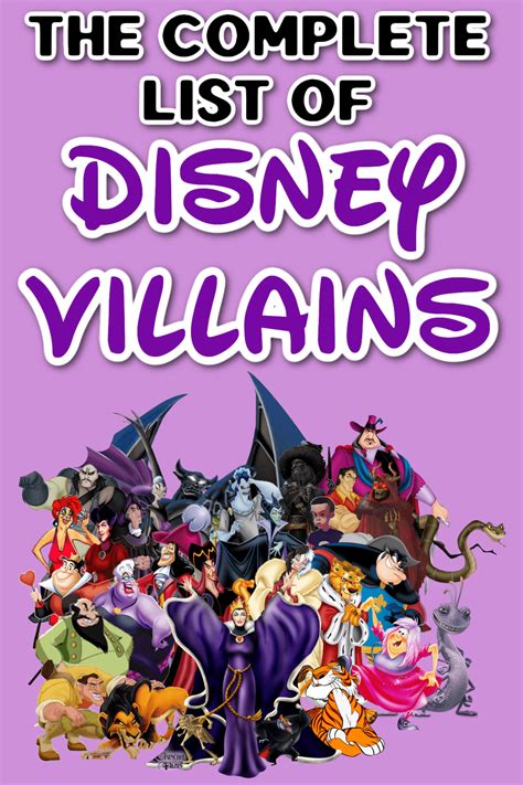 The Complete Disney Villains List 2024: Names and Fun Facts Too