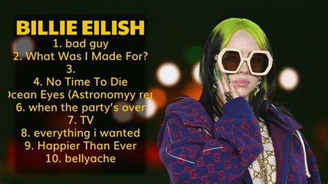 Billie Eilish Greatest Hits Full Album Playlist 2024 YouTube