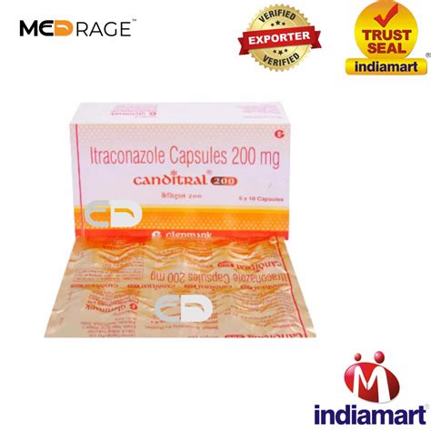 Itraconazole Capsule 200mg Canditral 200 Capsule Treatment