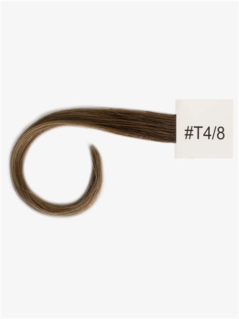 Próbka włosów naturalnych T4 8 Ombre koniak ciemny blond Cameron Hair