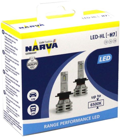 Автолампы Narva 12V 24V 24W H7 LED New Range Performance 6500K 2 шт NV