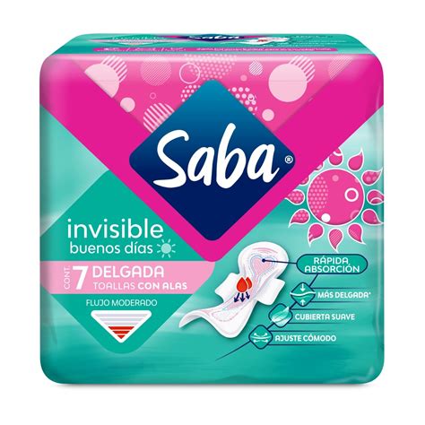 Toallas Femeninas Saba Invisible Buenos Días 7 Piezas DelSol