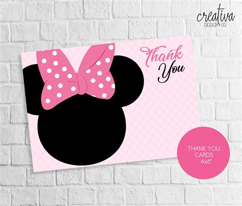 Minnie Mouse Card Templates Cardtemplate My Id