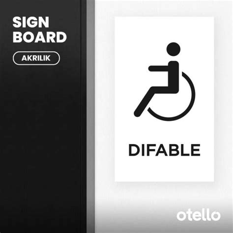 Promo Dijual Difable Toilet Sign Board Akrilik Print Papan Petunjuk