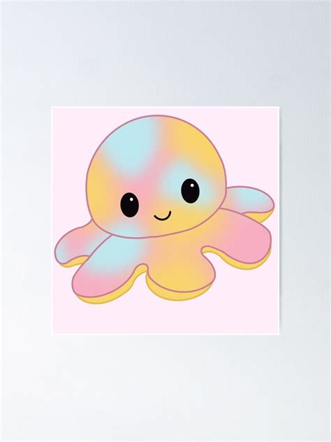 Happy Tie Dye Moody Reversible Octopus Poster For Sale By