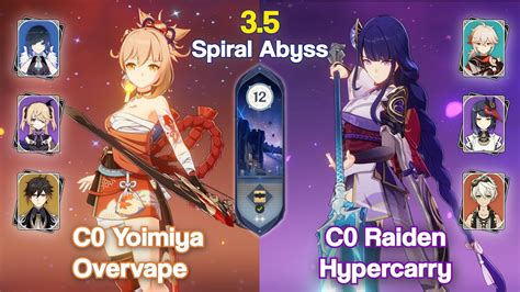 C Yoimiya Overvape And C F P Raiden Hypercarry Genshin Impact Abyss