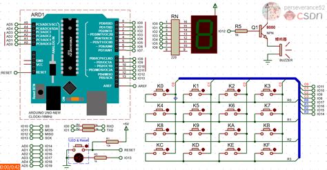 【proteus仿真】arduino Uno数码管显示4x4键盘矩阵按键arduino数码管显示4×4键盘矩阵按键实验报告 Csdn博客