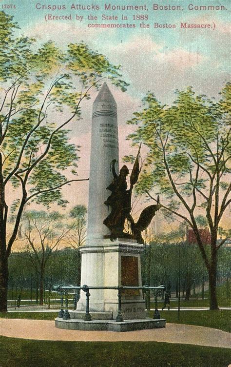 Vintage Postcard Crispus Attucks Monument Boston Common Boston ...