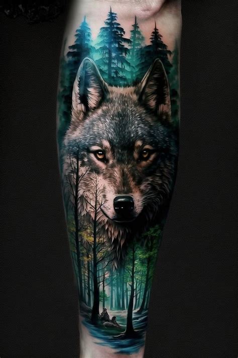 Pin By Pamela Lucas On Tattoos I Like In Wolf Tattoos Forest