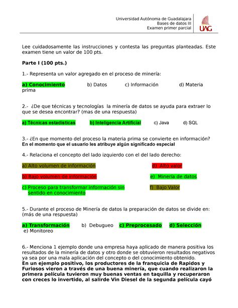 Examen 7 Junio 2018 Preguntas Y Respuestas Universidad De