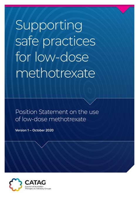 Supporting Safe Practices For Low Dose Methotrexate Council Of