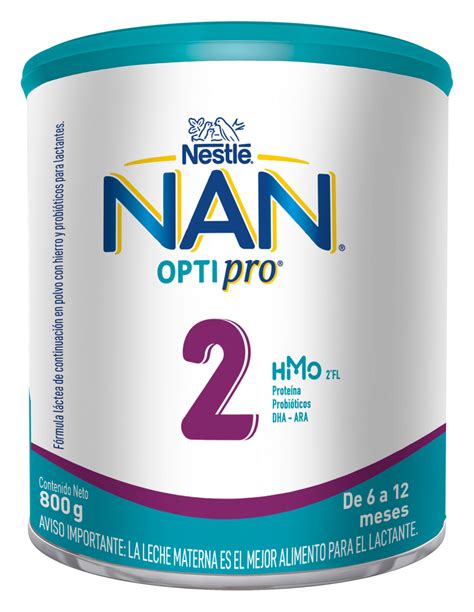 Leche de fórmula en polvo Nestlé Nan Optipro 2 en lata de 1 de 800g 6