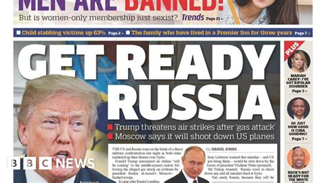 Newspaper Headlines Get Ready Russia Warns Trump Bbc News