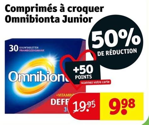 Promo Comprim S Croquer Omnibionta Junior Chez Kruidvat