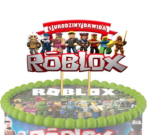 Topper Urodzinowy Na Tort Z Roblox Imi I Wiek Allegro Pl