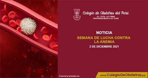 Semana De Lucha Contra La Anemia Colegio De Obstetras Del Per