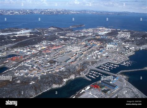 Aerial View Of Nuuk Capital Of Greenland Stock Photo Alamy