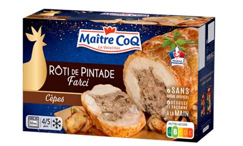 Roti De Pintade Farcie Farce Cepes Gel