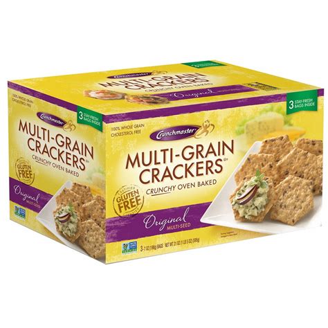 Crunchmaster 5 Seed Multi Grain Crackers Non GMO Low Sodium Whole