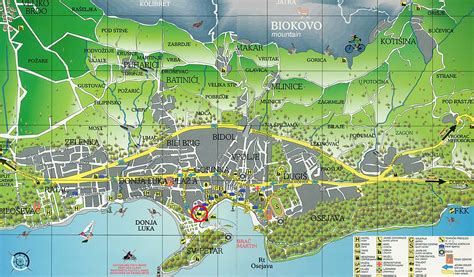 Makarska Tourist Map Makarska Croatia • Mappery