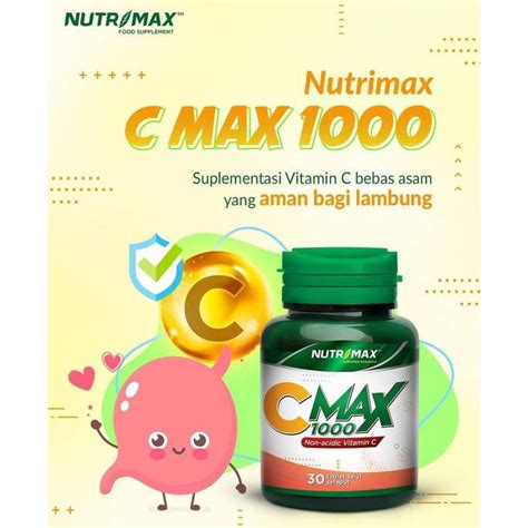 Jual Nutrimax C Max 1000 Mg Vitamin Vit Bebas Asam Non Acidic Plus