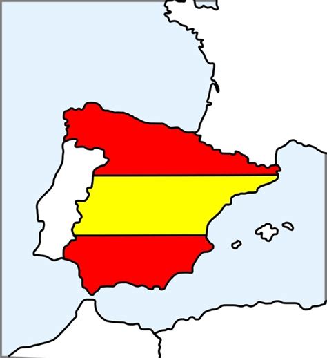 Spain (map and flag) Vectors images graphic art designs in editable .ai ...