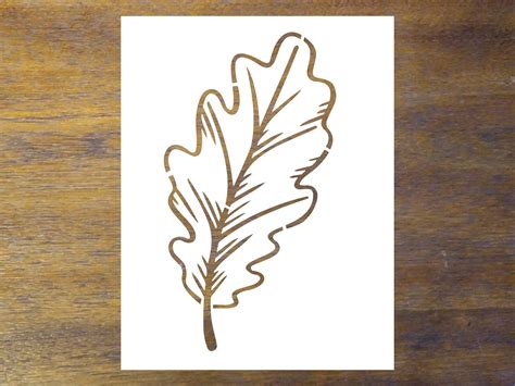 Oak Leaf Stencil Reusable Color Draw & Paint Stencil | Etsy