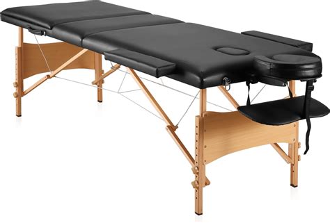 Careboda Table De Massage Professionnelle Et Pliable 3 Section Bois Lit