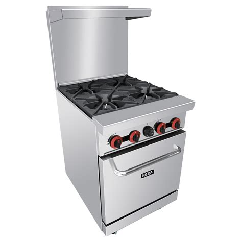 Heavy Duty 4 Burner Gas Range With Standard Oven - Kitma Liquid Propane ...