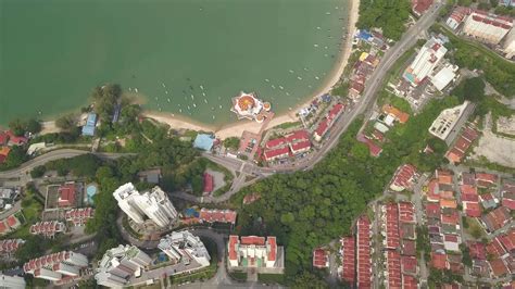 Aerial View Floating Mosque Near Sea Coastal 20225820 Stock Video At