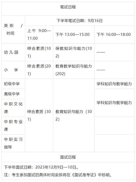 2023下半年教资考试时间是什么时候 具体几月几号有途教育