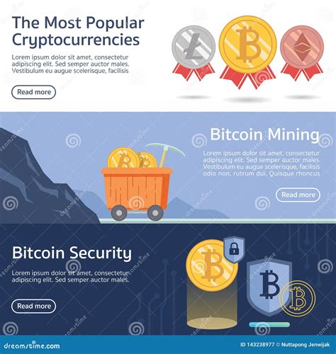 The Most Popular Cryptocurrency Banner Vector Editorial Photography