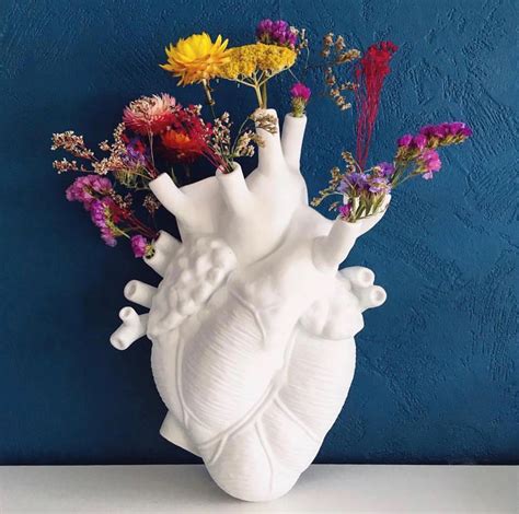 Anatomical Heart Shape Flower Vase Nordic Style Flower Pot Art Vases