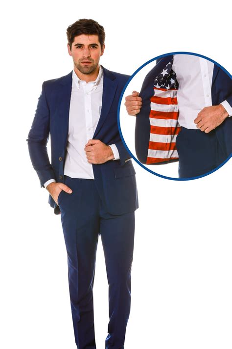 American Flag Suit Prom Blazers Love You Funny Crazy Man Party