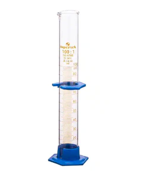 Supertek Scientific Scientific Labware Glass Graduated Cylinder 500 Ml With Detachable Base And