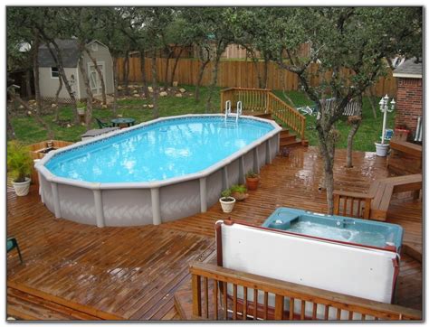 Custom Above Ground Pools With Decks Pools Home Decorating Ideas Pkl3mkqv4j