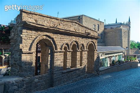 Empty Street In Old City Icheri Sheher Of Baku Azerbaijan