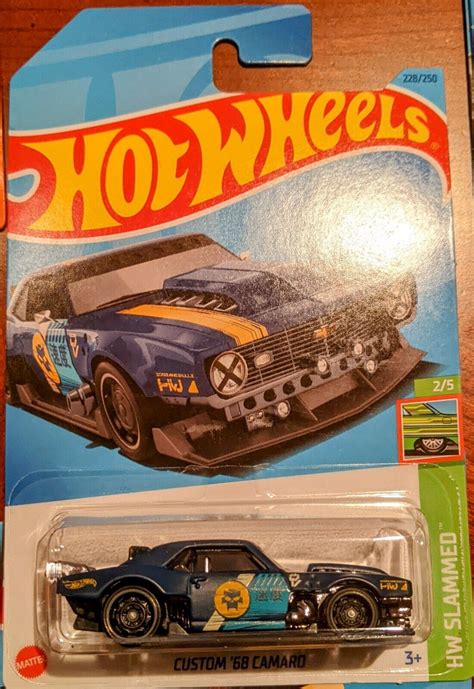 Hot Wheels Custom 68 Camaro Slammed Matte Navy Blue SCREEMING