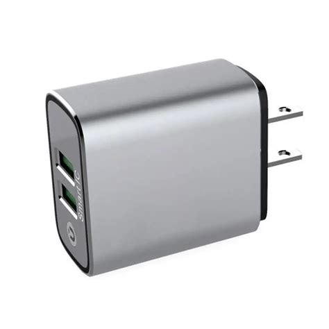 Fast 2 Ports Usb Charger Ca 29b Aluminum Alloy Travel Charger 3 1a Adapter Us Plug Direct