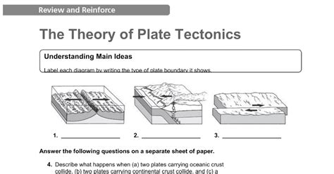 10 Plate Tectonics Worksheet Answers Worksheets Decoomo