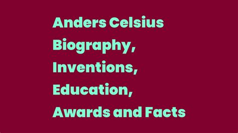 Anders Celsius Biography Inventions Education Awards And Facts