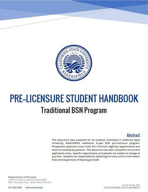 Traditional BSN Program | California State University, Bakersfield