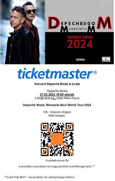 Bilet Na Koncert Depeche Mode Memento Mori World Tour